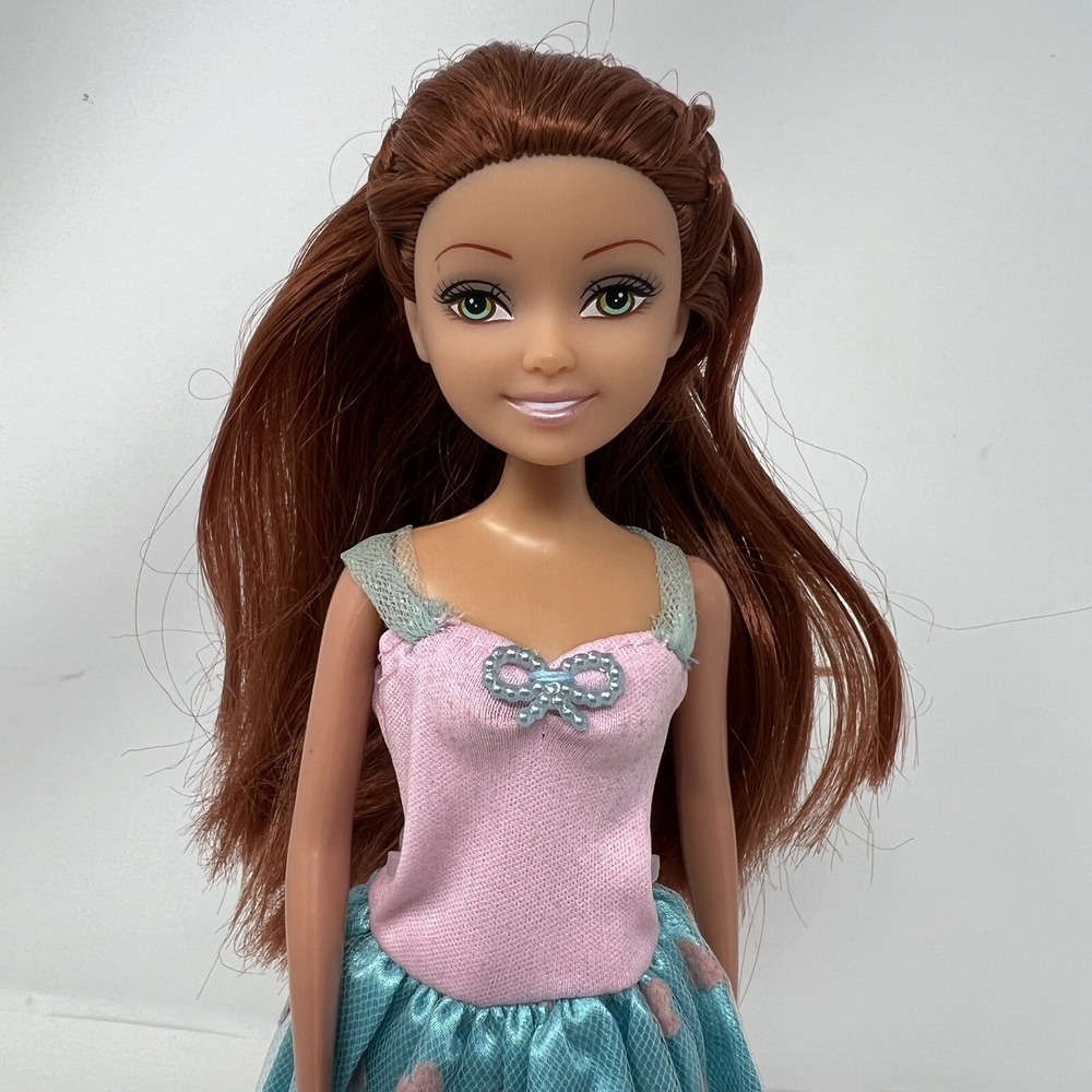 Zuru Sparkle Girlz Play Doll Brown hair & Green eyes beautiful dress Outfit‎